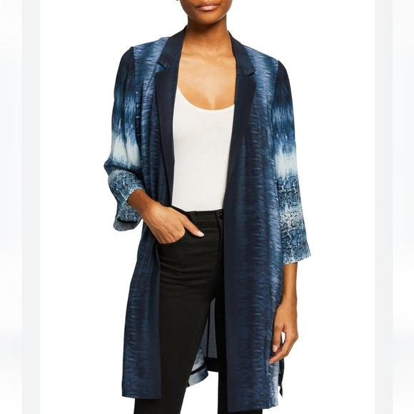 Kobi Halperin Adi Printed Silk Coat Size L - Picture 7 of 7